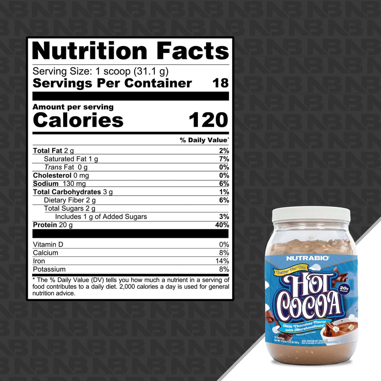 NutraBio Hot Cocoa Protein (Milk Chocolate)