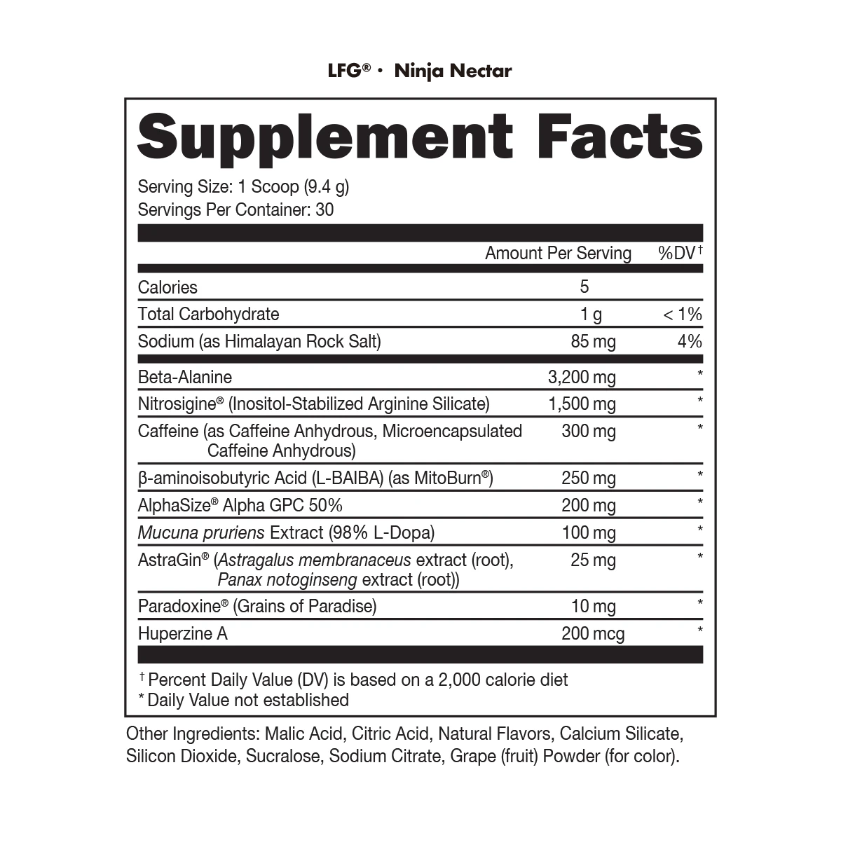 LFG Burn Pre Workout