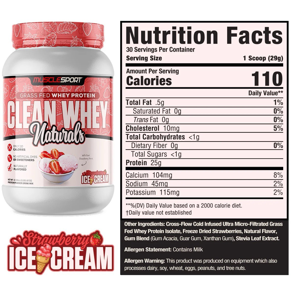 MuscleSport Clean Whey Protein