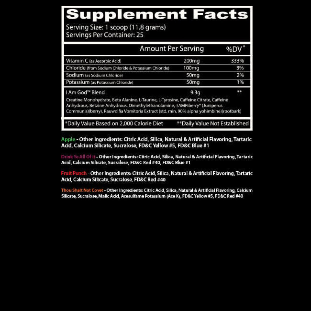 I Am God Pre Workout