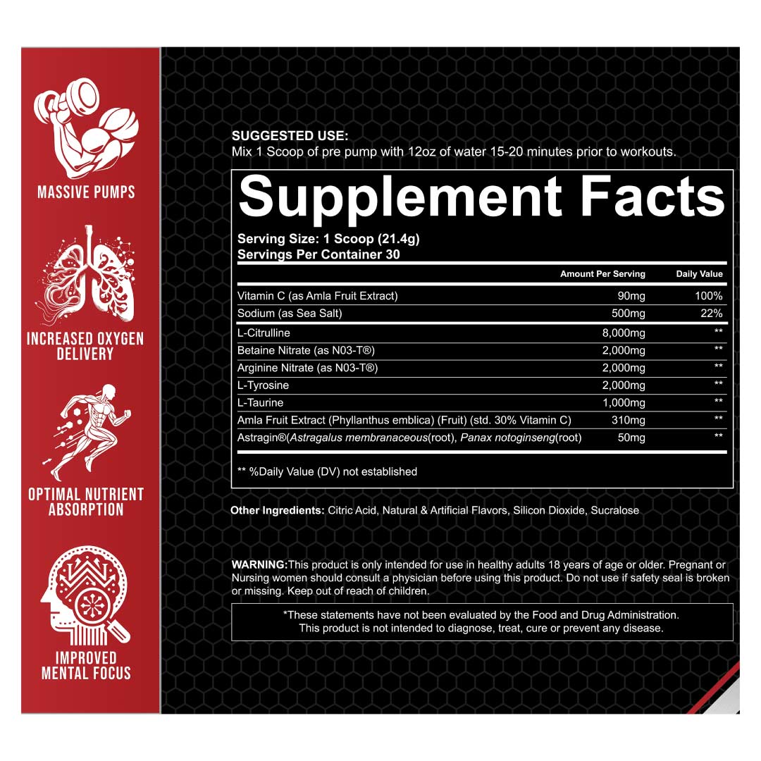 Outsized Pump Pre Workout