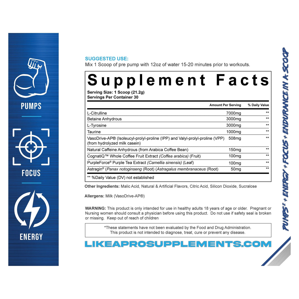 Pump + Focus Pre Workout