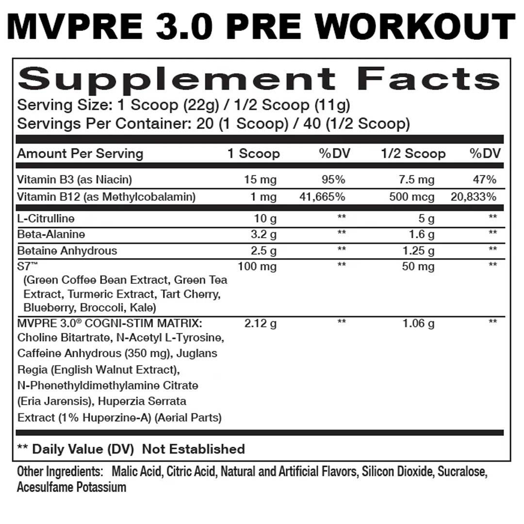 MVPre 3.0 Pre Workout