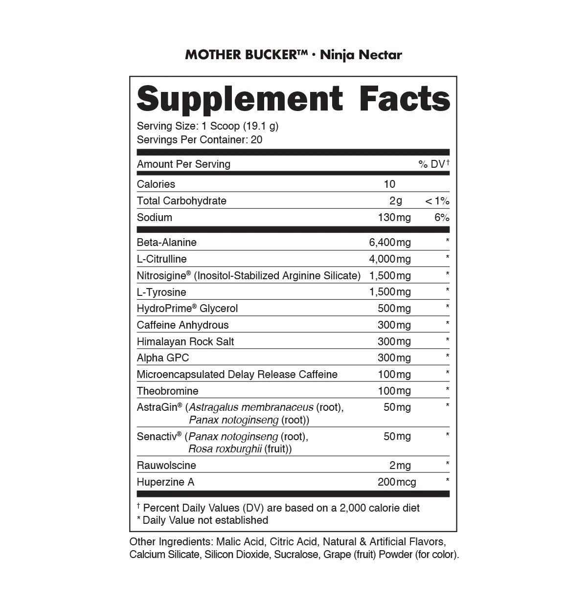 Mother Bucker Pre Workout