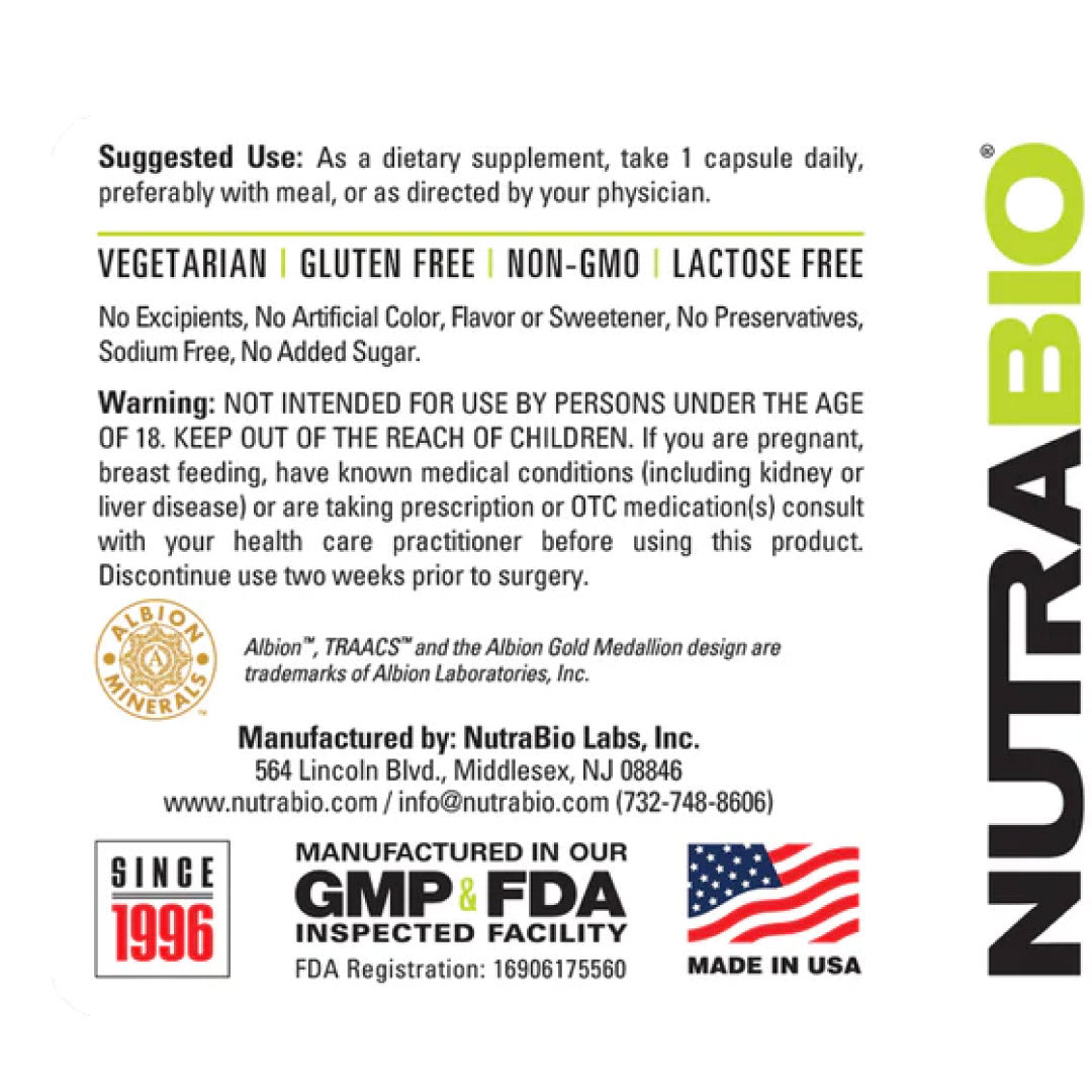 NutraBio Copper Chelate