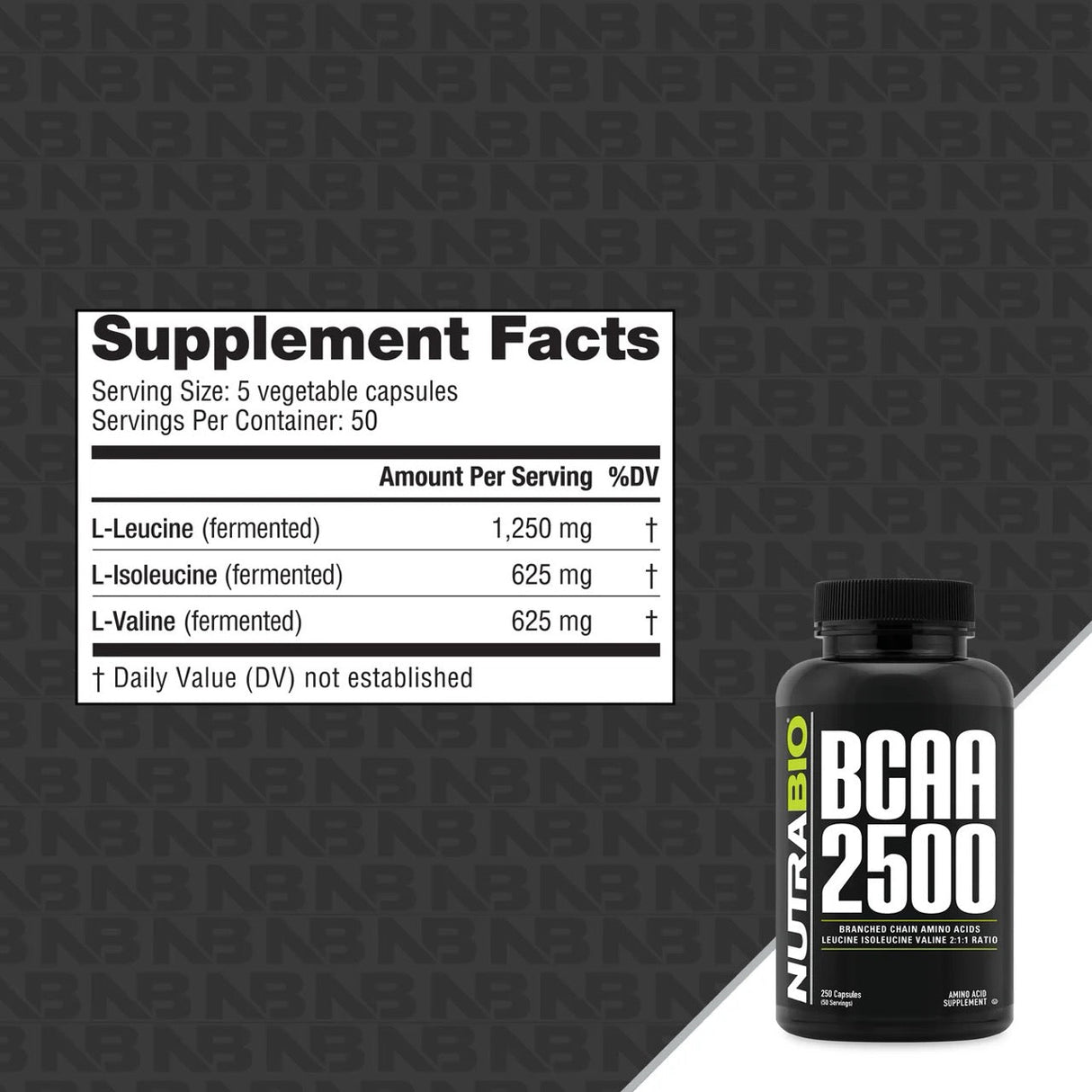 NutraBio BCAA 2500