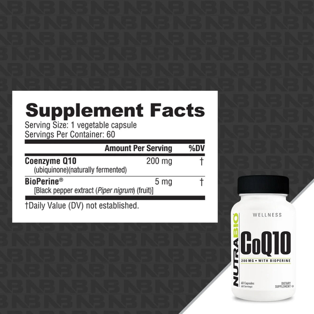 NutraBio CoQ10 (Coenzyme Q10)