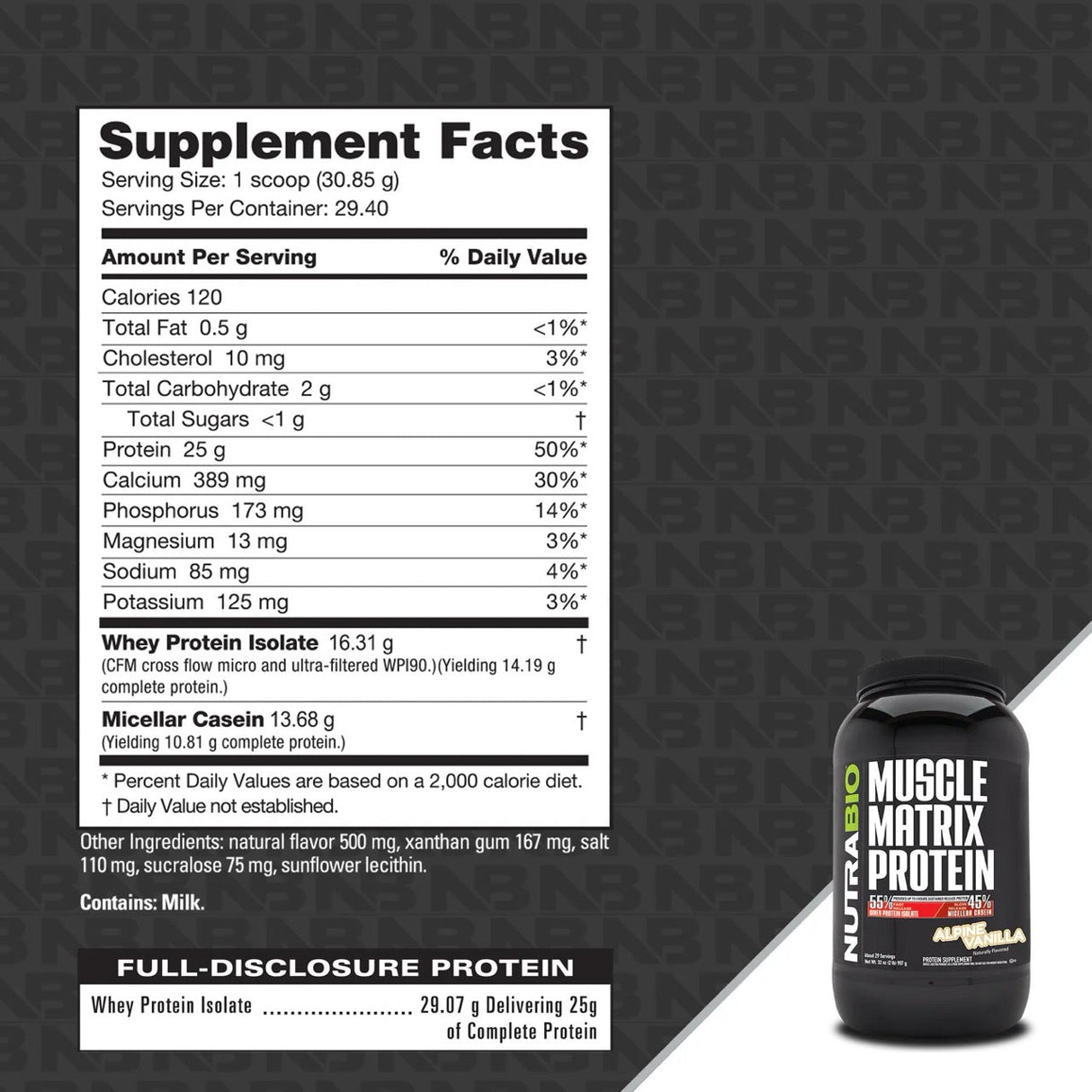 Muscle Matrix Protein (Whey/Casein Blend)