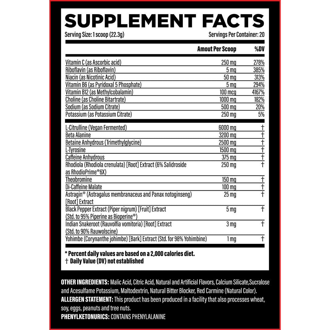 Pitbull Labs Draco Pre Workout