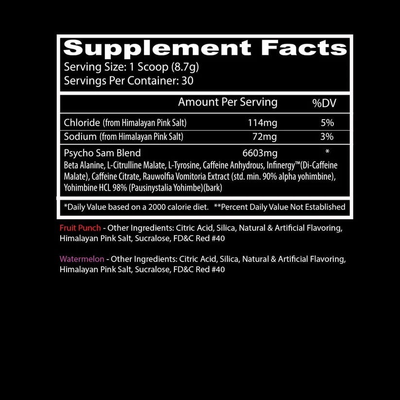 Psycho Sam Pre Workout