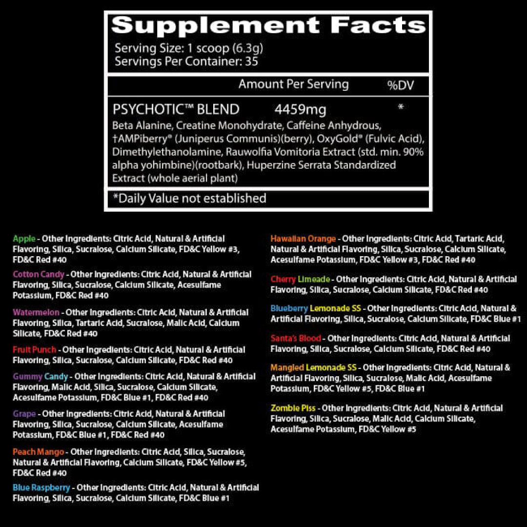 Psychotic Pre Workout