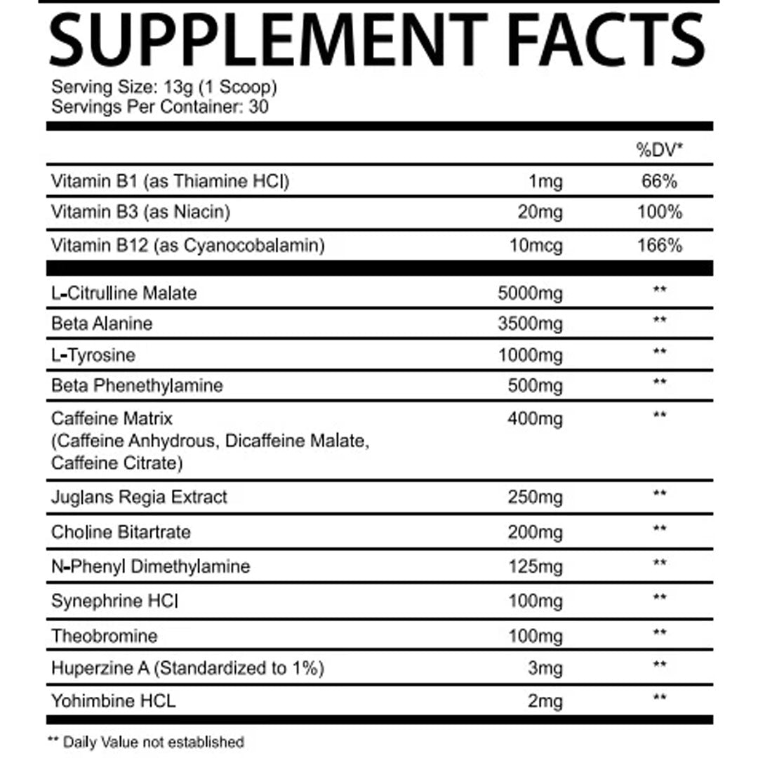Chaotic Rage Pre Workout