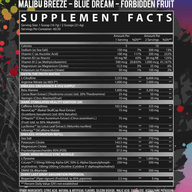 DVST8 Dark Pre Workout