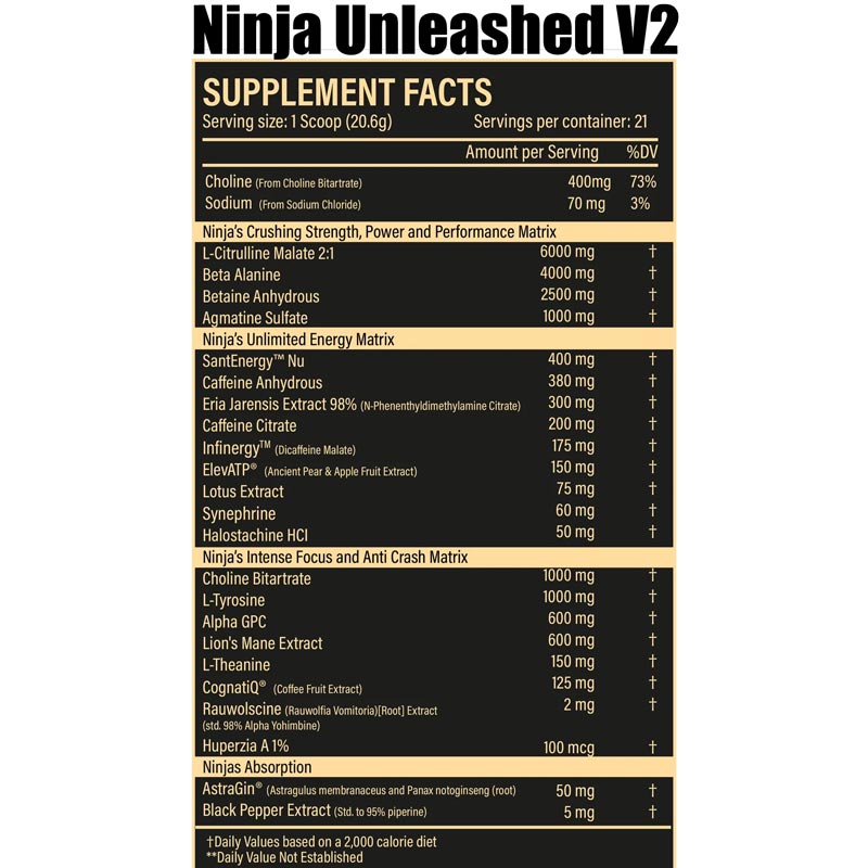 Ninja Unleashed Pre Workout