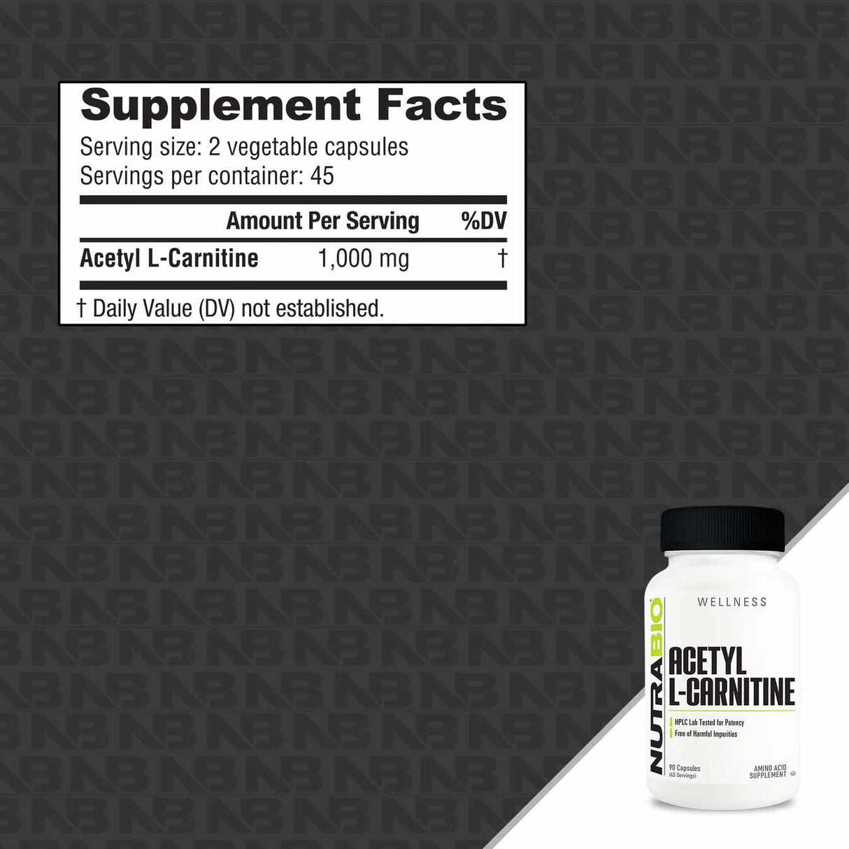 NutraBio Acetyl L-Carnitine