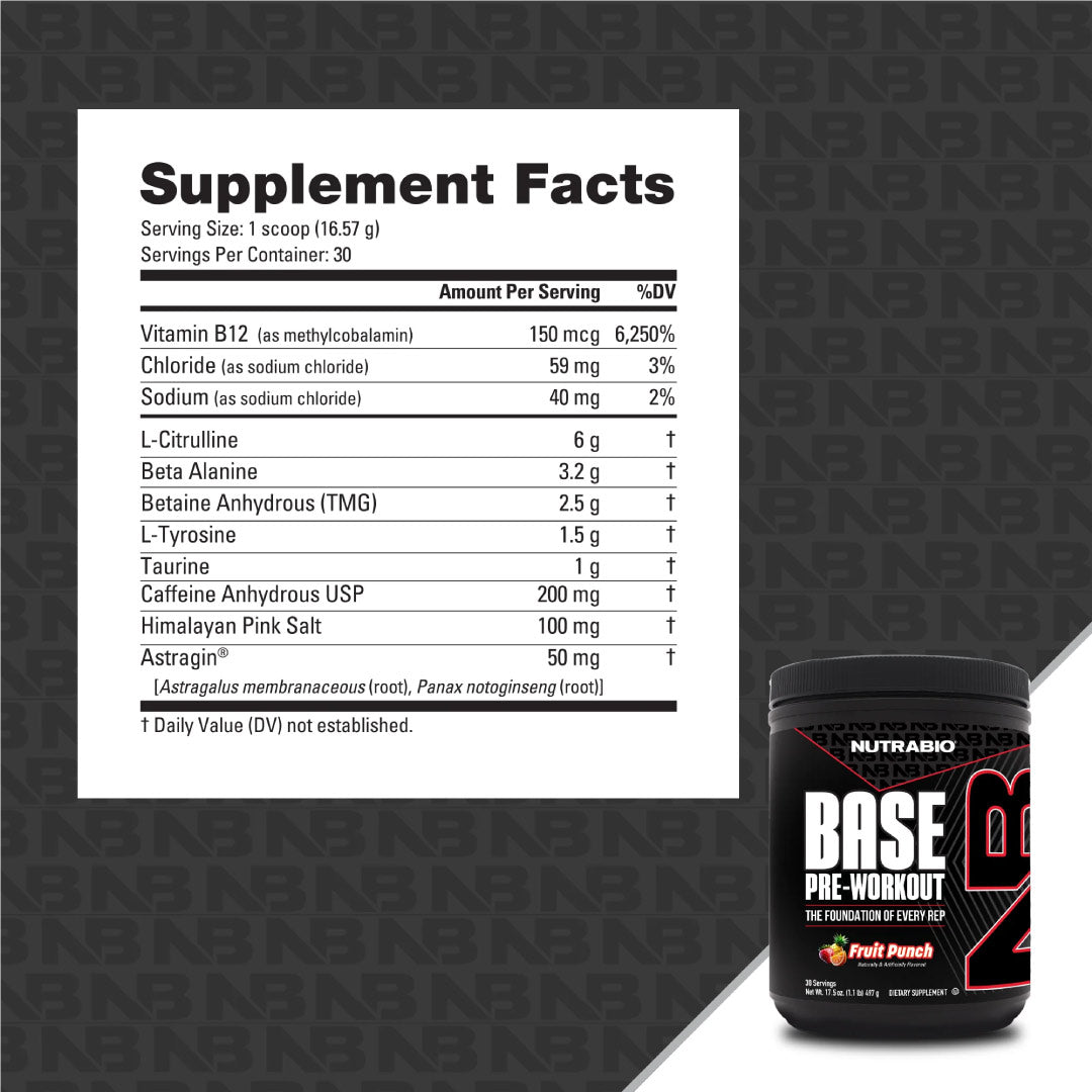 NutraBio Base Pre Workout