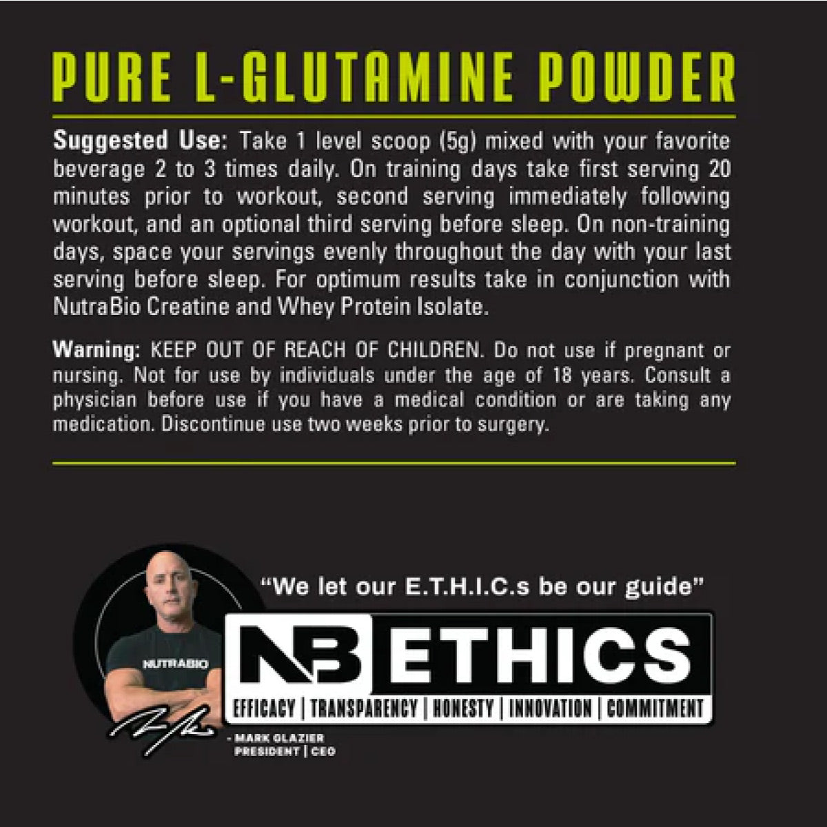 NutraBio Glutamine