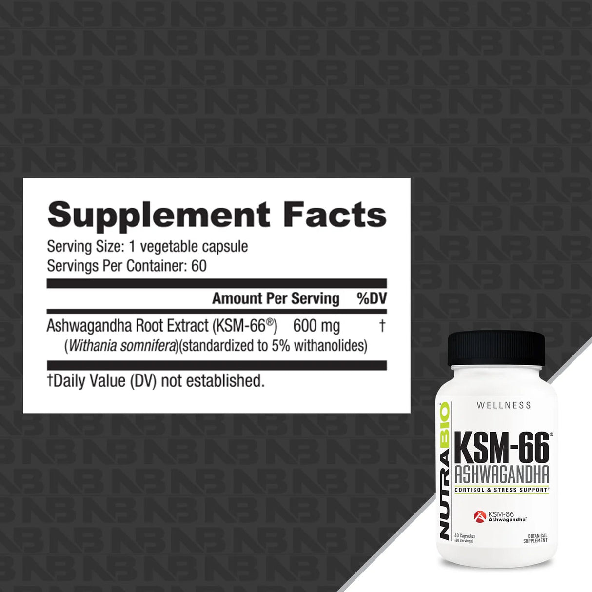 NutraBio KSM 66 Ashwaganda