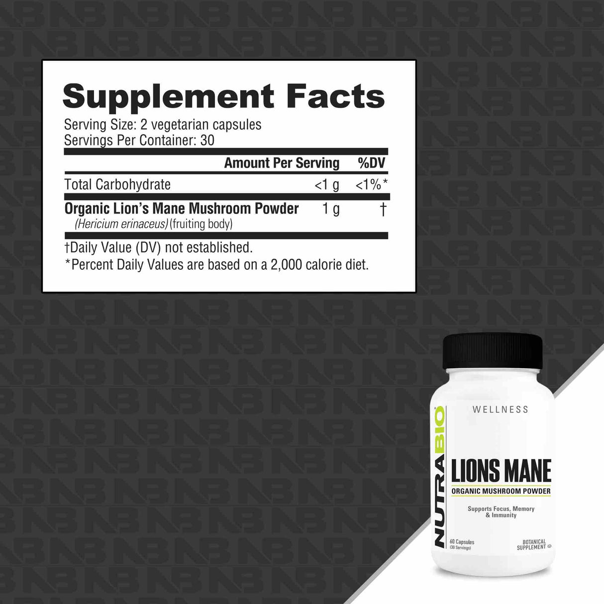 NutraBio Lions Mane Extract