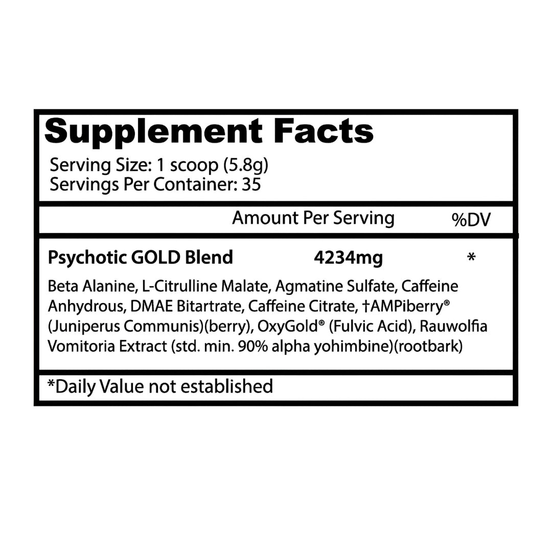 Psychotic Gold Pre Workout
