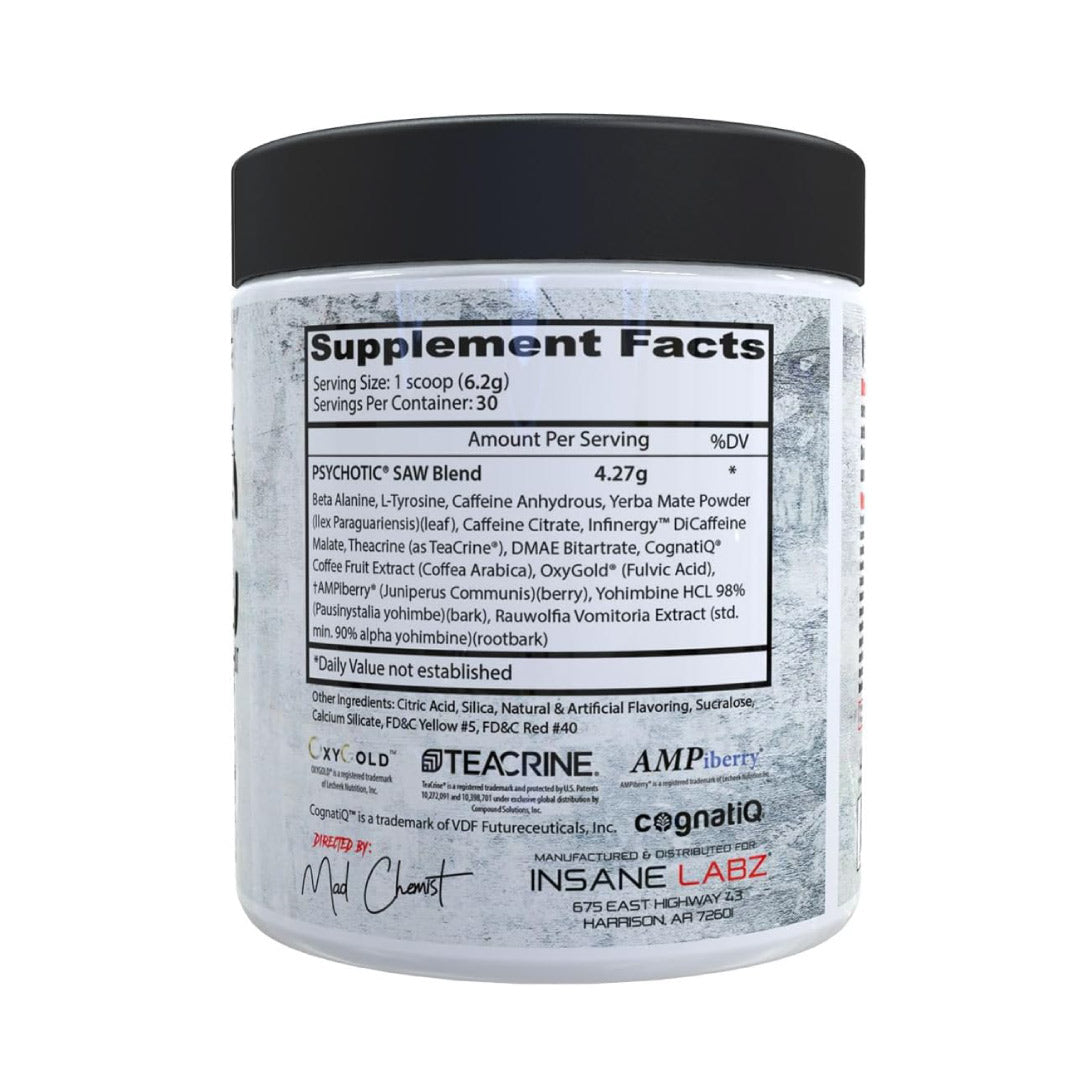 Psychotic SAW Pre Workout