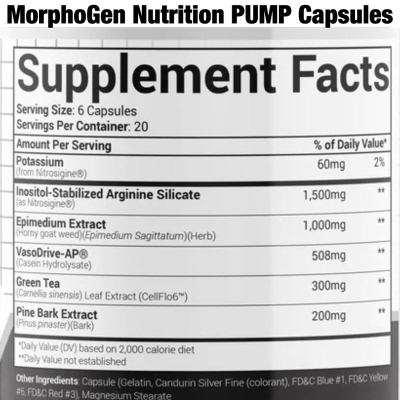 Morphogen Nutrition PUMP Capsules