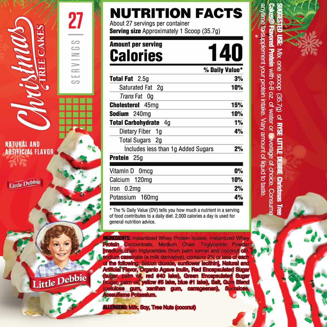 Ryse Little Debbie® Christmas Tree Cakes Protein