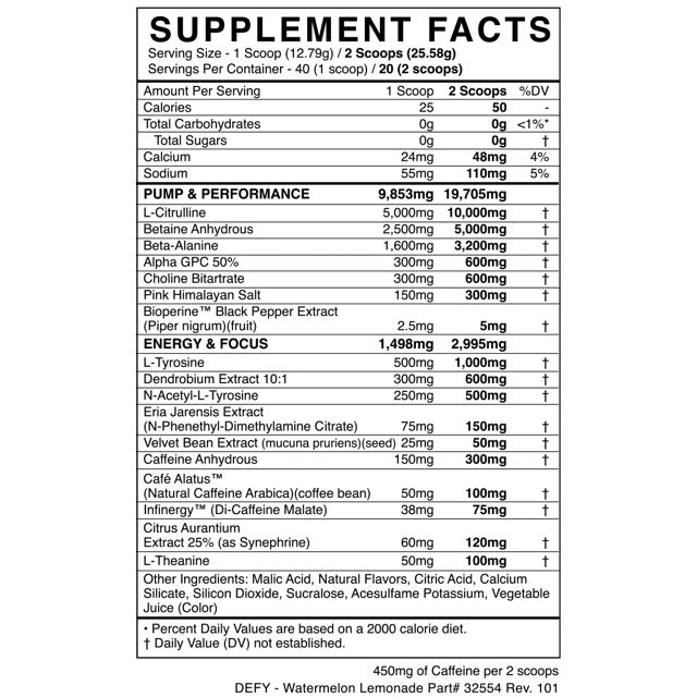 Black Market Defy Pre Workout