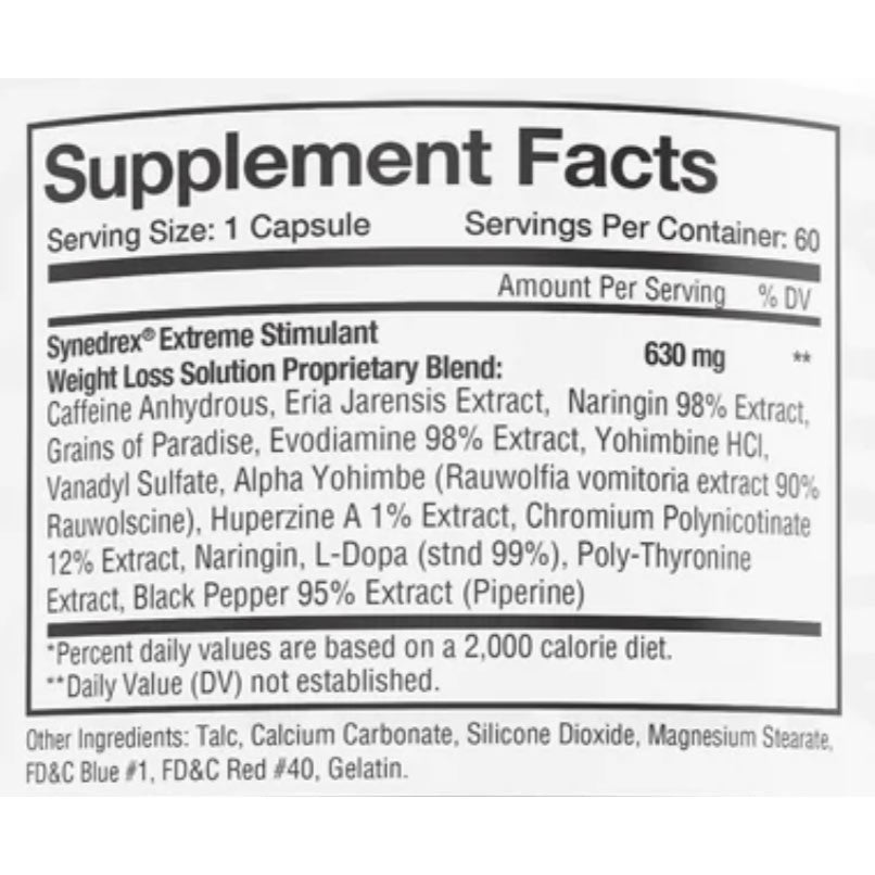 Metabolic Nutrition Synedrex Fat Burner