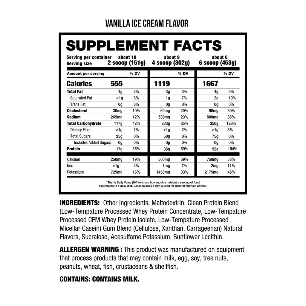 Man Sports Dirty Bulk Gainer