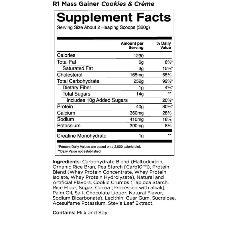 Rule 1 R1 Mass Gainer