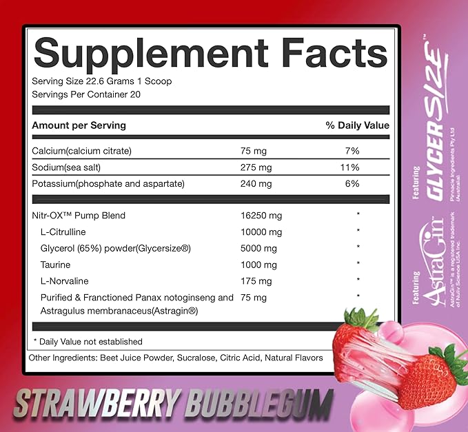 Nitr-OX Pump Pre Workout