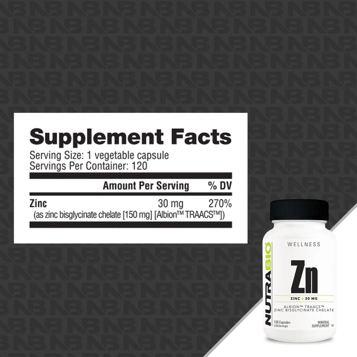 NutraBio Zinc Chelate