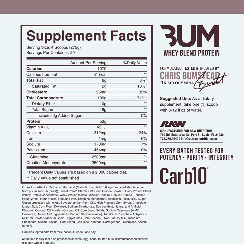 Raw Nutrition Mass Gainer
