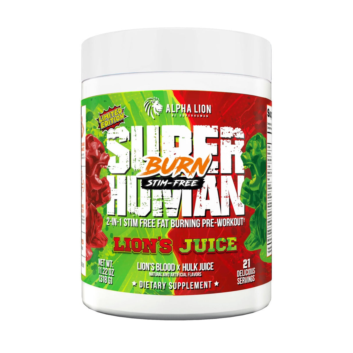 SuperHuman Burn Stim Free Pre-Workout