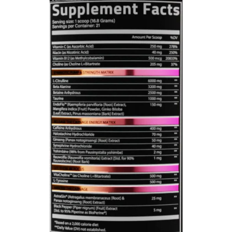 Carnage Pre Workout