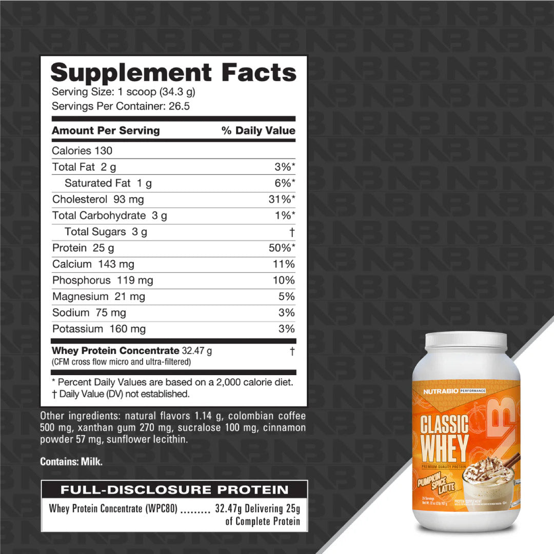 NutraBio Whey Protein Classic