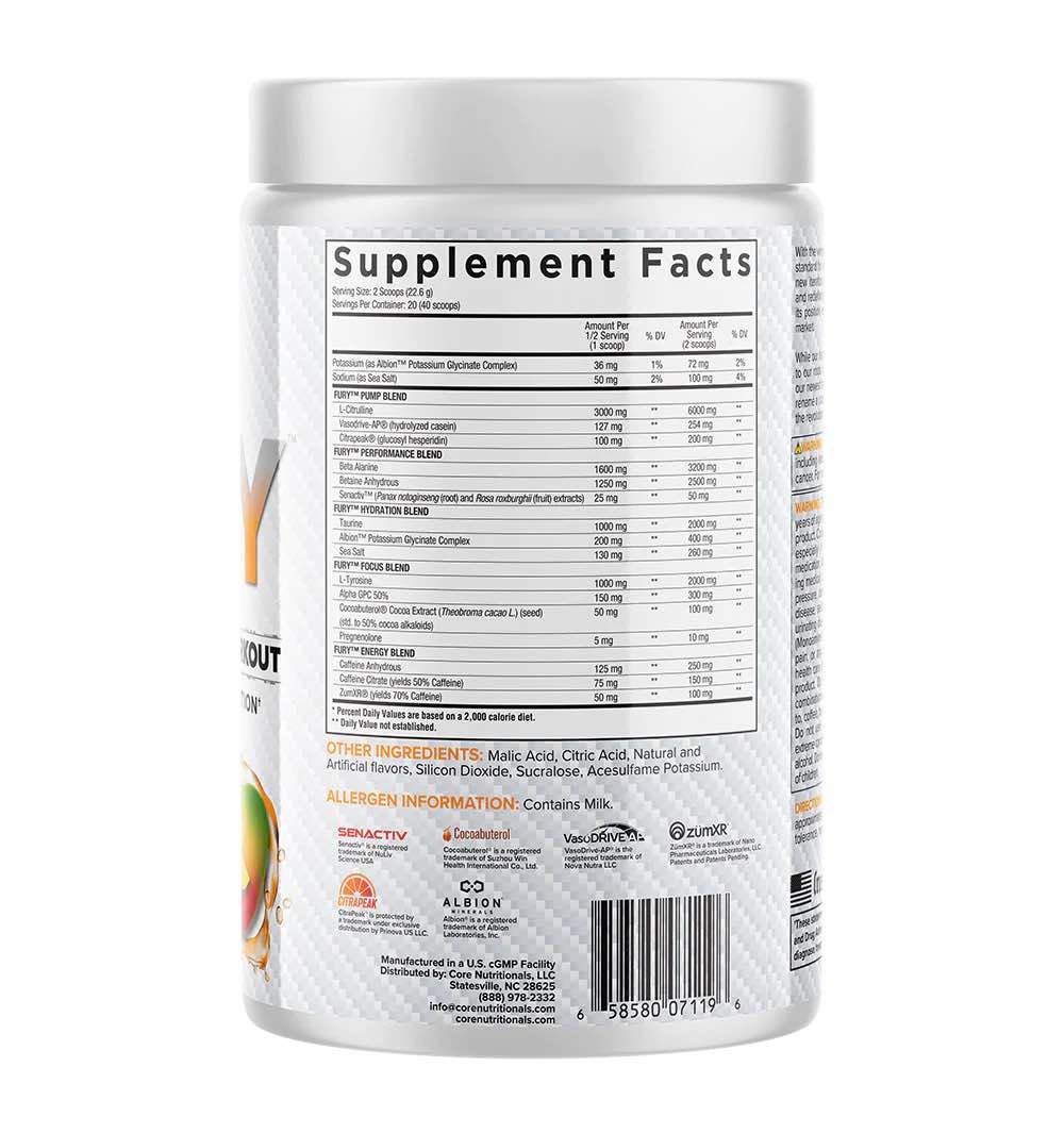 Core Fury Pre Workout V2