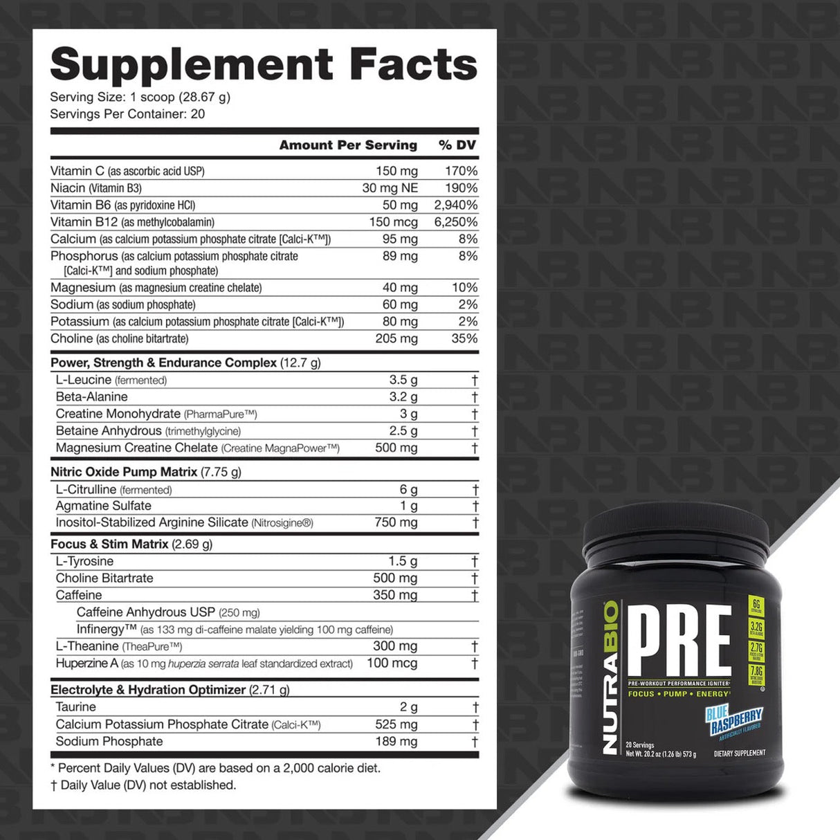 NutraBio Pre Workout (Stim)